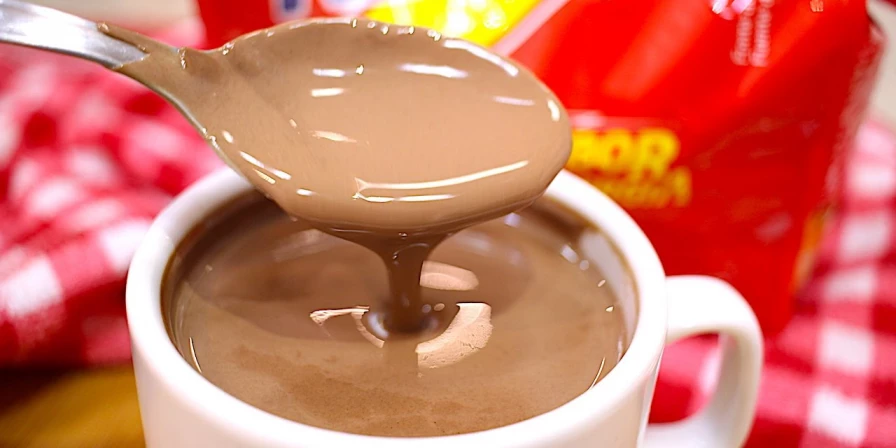 Chocolate quente cremoso com Nescau.