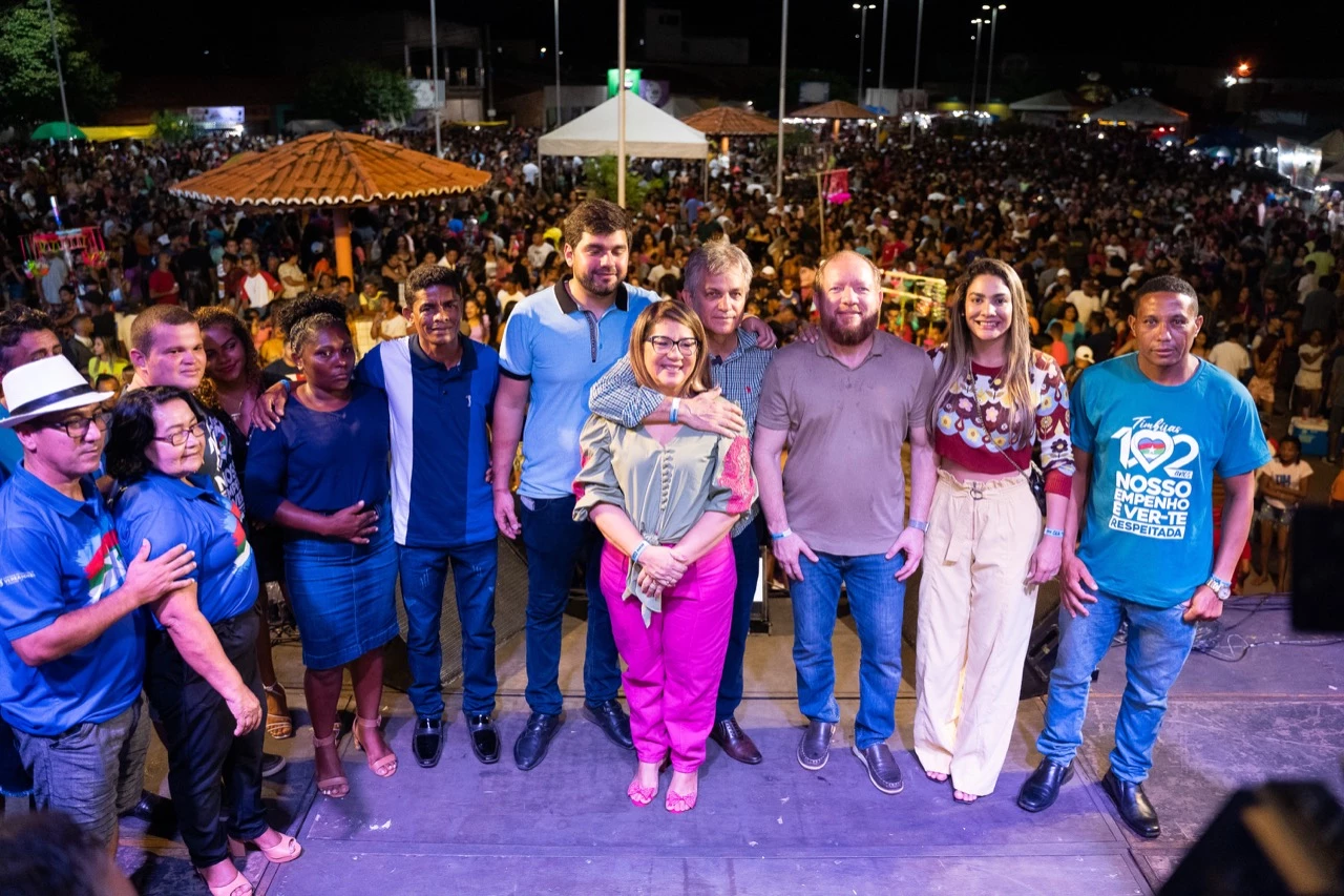 Othelino Neto em evento na cidade de Timbiras. (Divulgação)