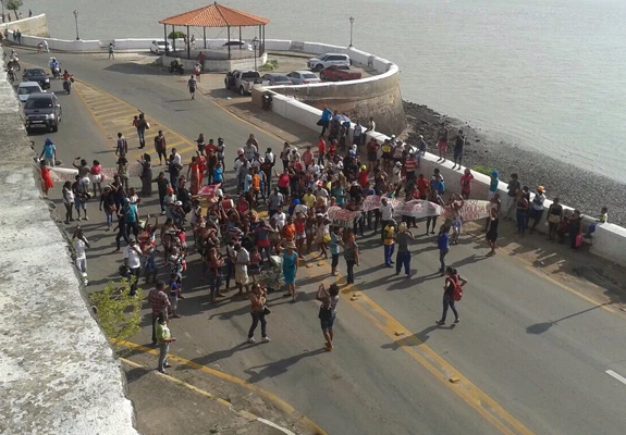 Imagens do protesto nessa quinta-feira. Foto: Divulgação/WhatsApp