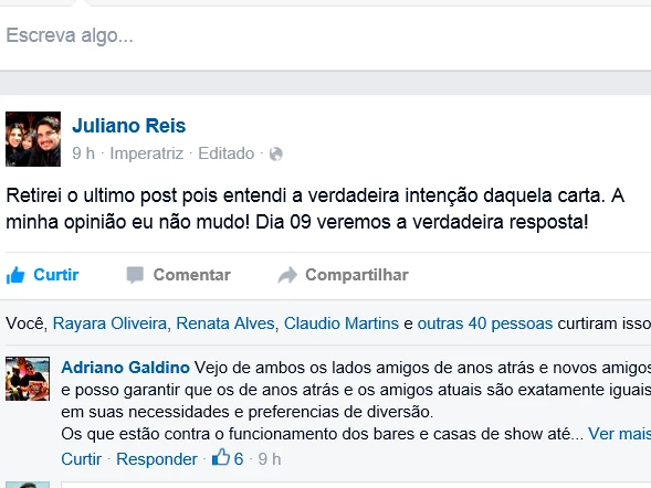 Segunda postagem do cantor. (Foto: Reprodução/ Internet)