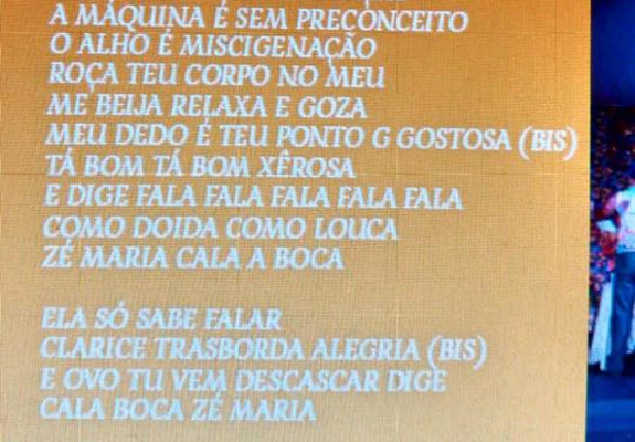 Trecho da música