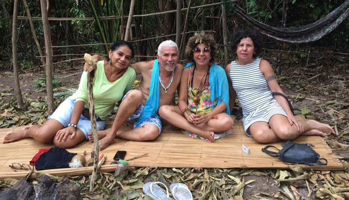 Com amigos em Paço do Lumiar