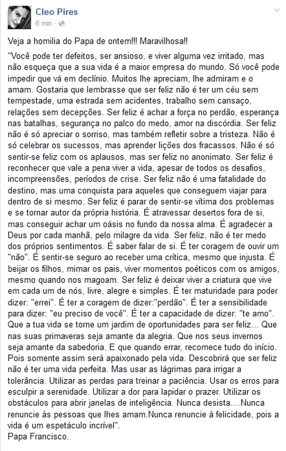 Foto: Reprodução / Facebook