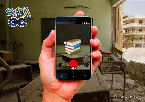 Artistas sírios denunciam horrores da guerra com imagens de pokémons