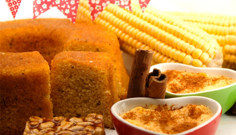 As comidas típicas são um diferencial a mais nas festas juninas.