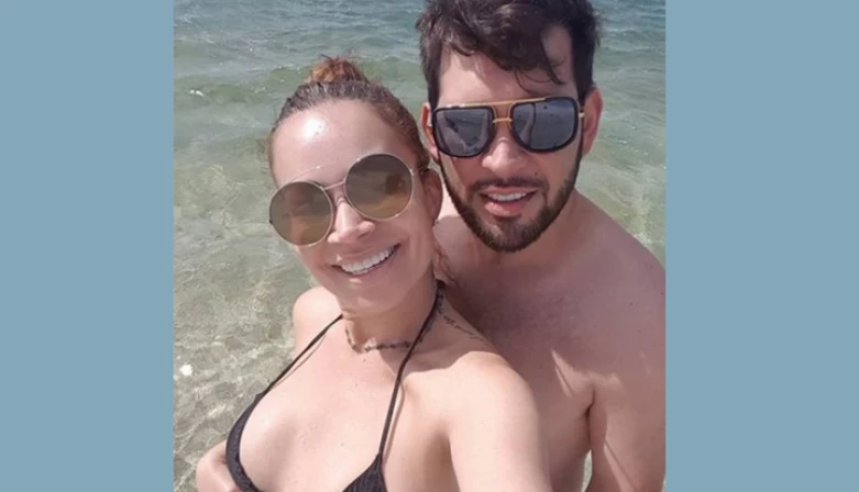 Solange Almeida e o marido, o empresário Leandro Andrini.