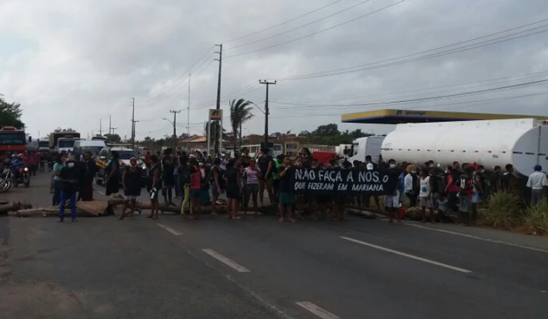 Protesto de moradores da Vila Maranhão.