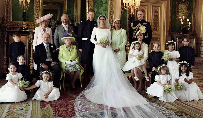 Foto oficial do casamento de Meghan Markle com o Príncipe Harry. / Foto: Divulgação/Instagram.