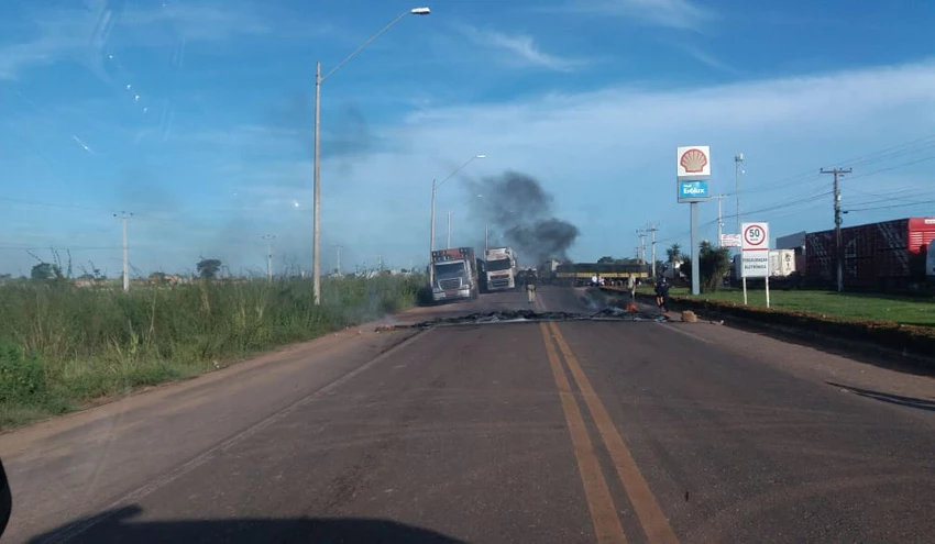 Na região tocantina, a manifestação teve início no período da tarde no km 247 da BR-010 em Imperatriz. / Foto: Divulgação.