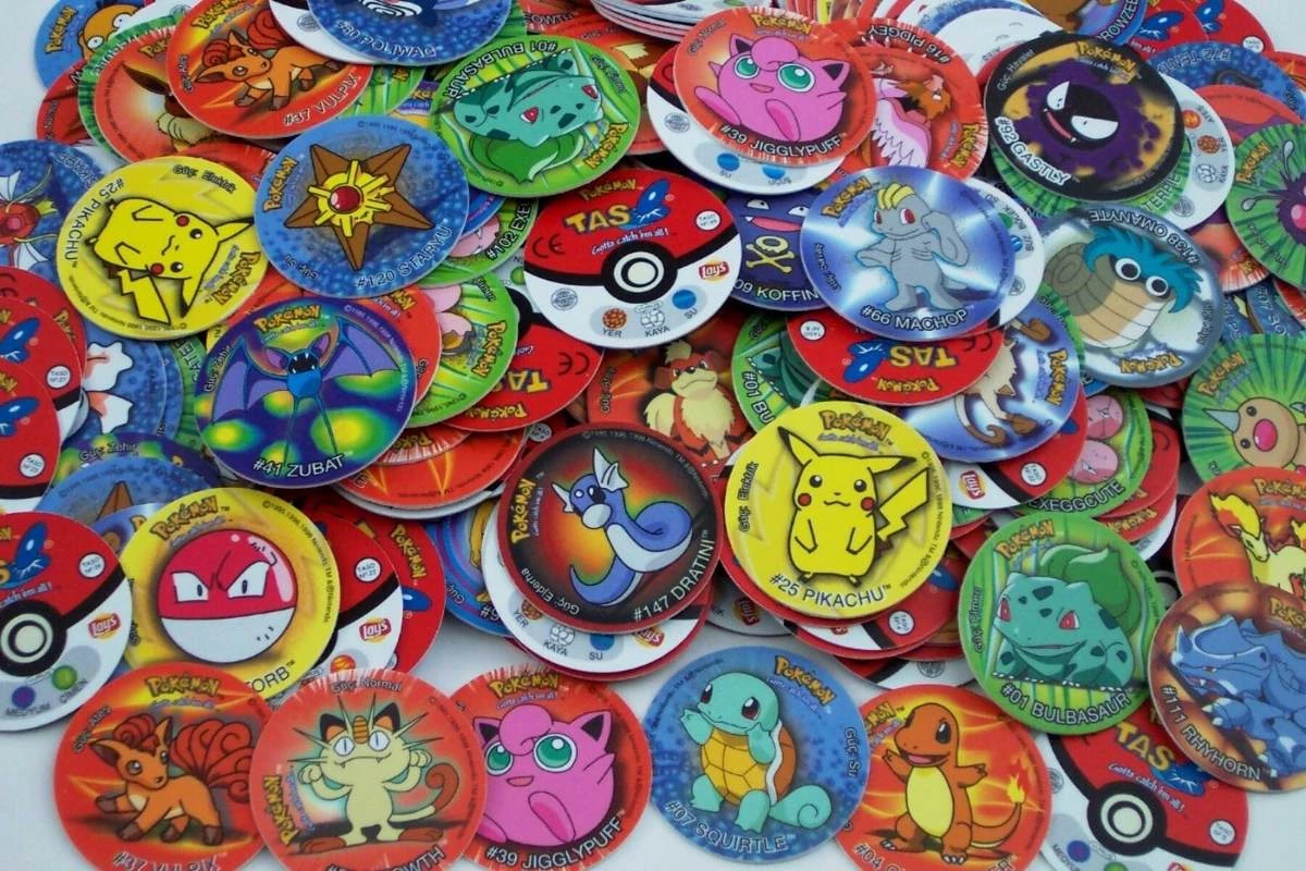 Tazos de Pokémon. (Foto: Divulgação)