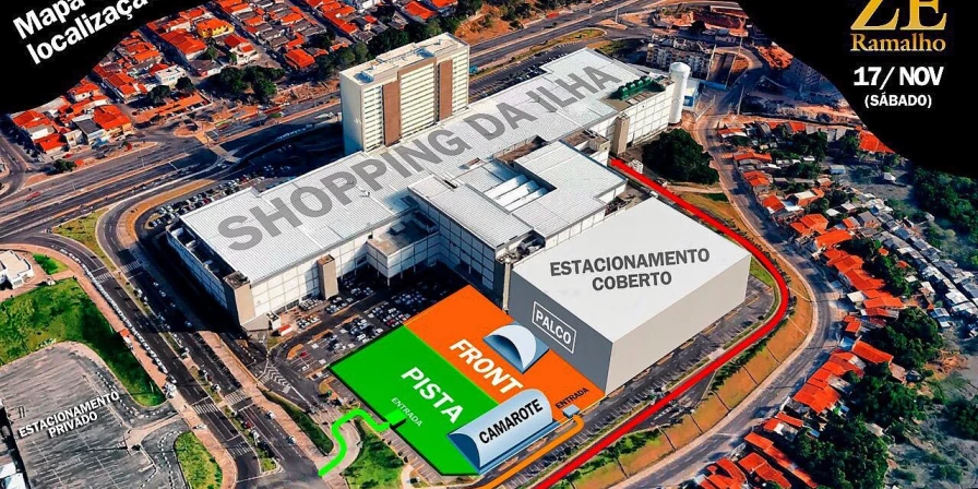 A cidade está no clima do feriadão e, neste sábado (17), às 22h, todos os caminhos levarão ao estacionamento interno do Shopping da Ilha.