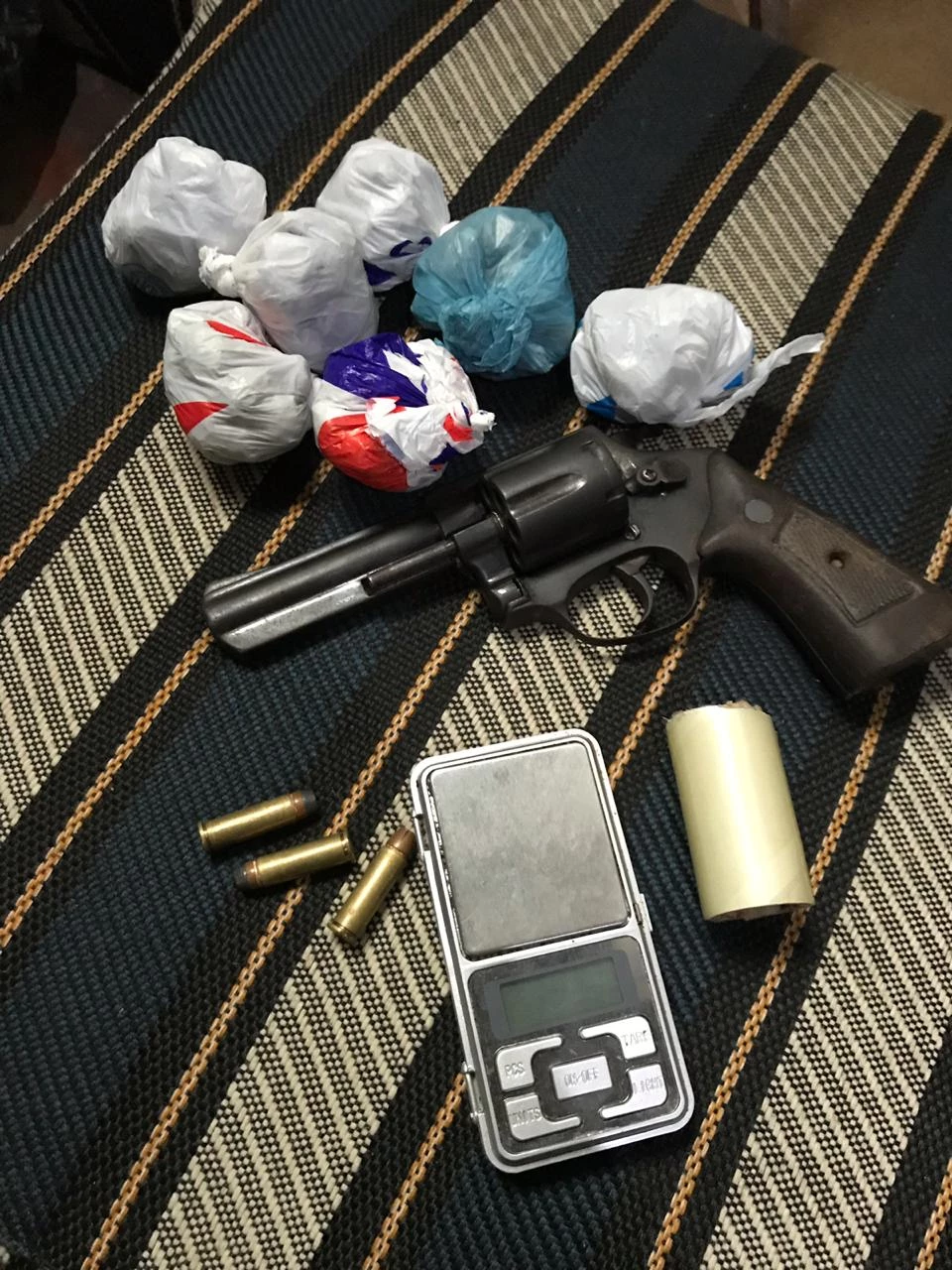Arma usada na ação criminosa. Foto: divulgação