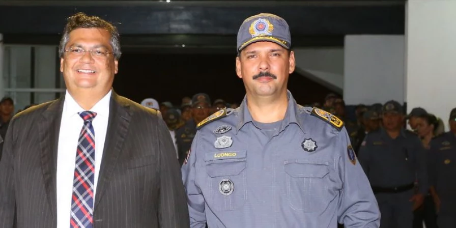 Governador Flávio Dino e coronel Jorge Luongo.