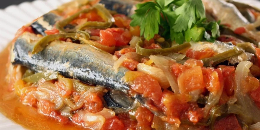 Sardinha escabeche na panela de pressão