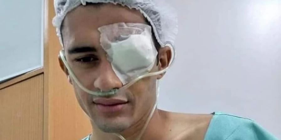 Abraão Oliveira da Rocha após ter deixado UTI.