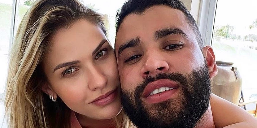 Gusttavo Lima e Andressa Suita em foto publicada nas redes sociais.