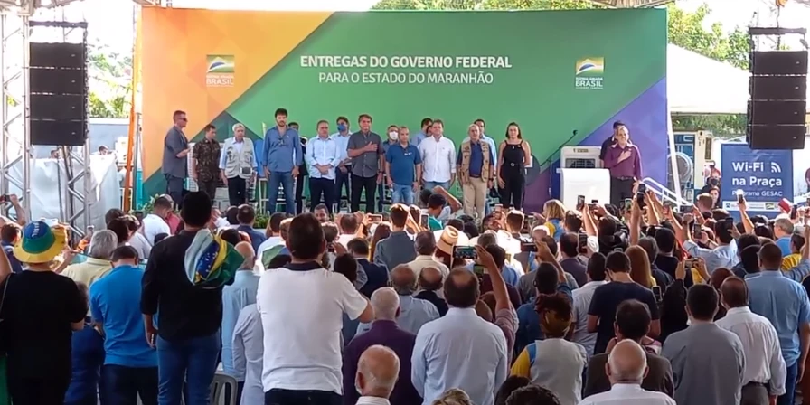 Bolsonaro participou de solenidade em Imperatriz.