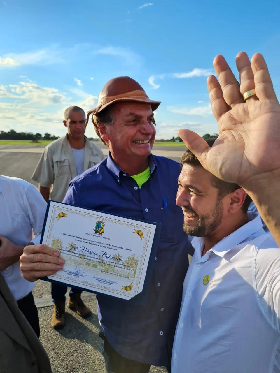 Presidente Jair Bolsonaro desembarcou no fim da tarde desta quinta-feira (20). (Foto: Divulgação)