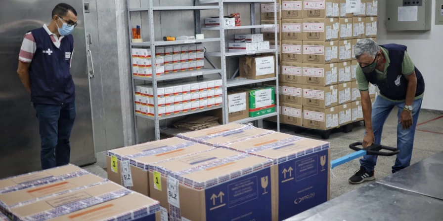 Os imunizantes foram encaminhados para a Central de Armazenamento e Distribuição de Imunobiológicos do Maranhão.