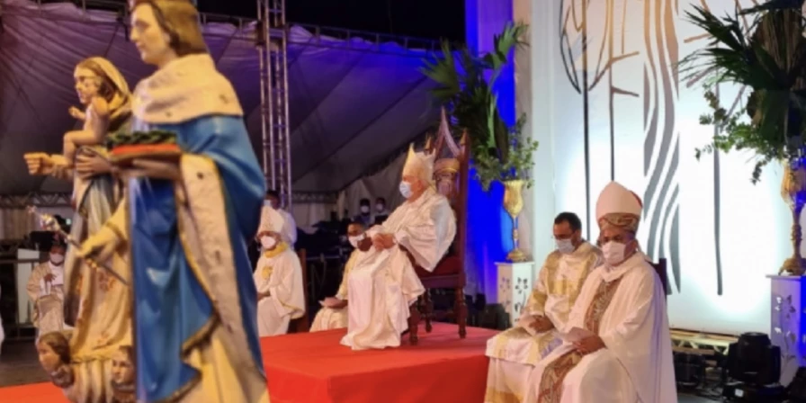 Missa de acolhida ocorreu no Parque São João Paulo II, no Aterro do Bacanga.