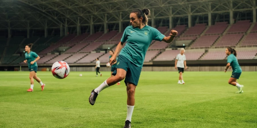 Marta na preparação da Seleção Brasileira