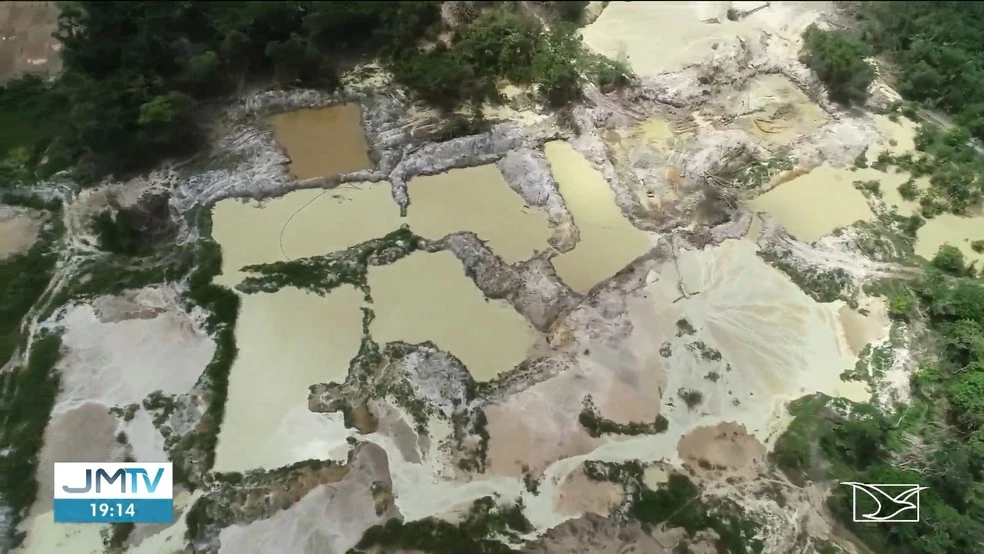 A migração recente de garimpeiros de outras regiões fez a atividade aumentar na região. Foto: Reprodução/TV Mirante