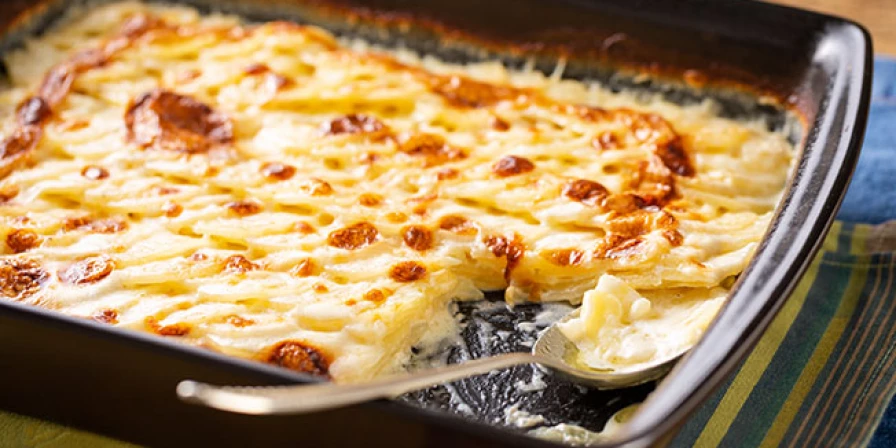 Batata gratinada.