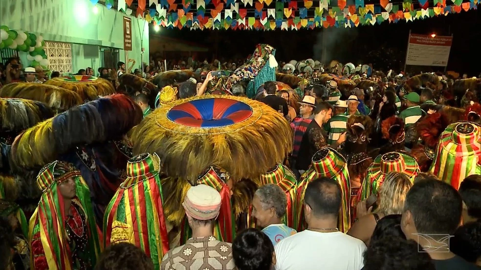 Boi de Maracanã no arraias de São Luís. (Foto: Reprodução / TV Mirante).