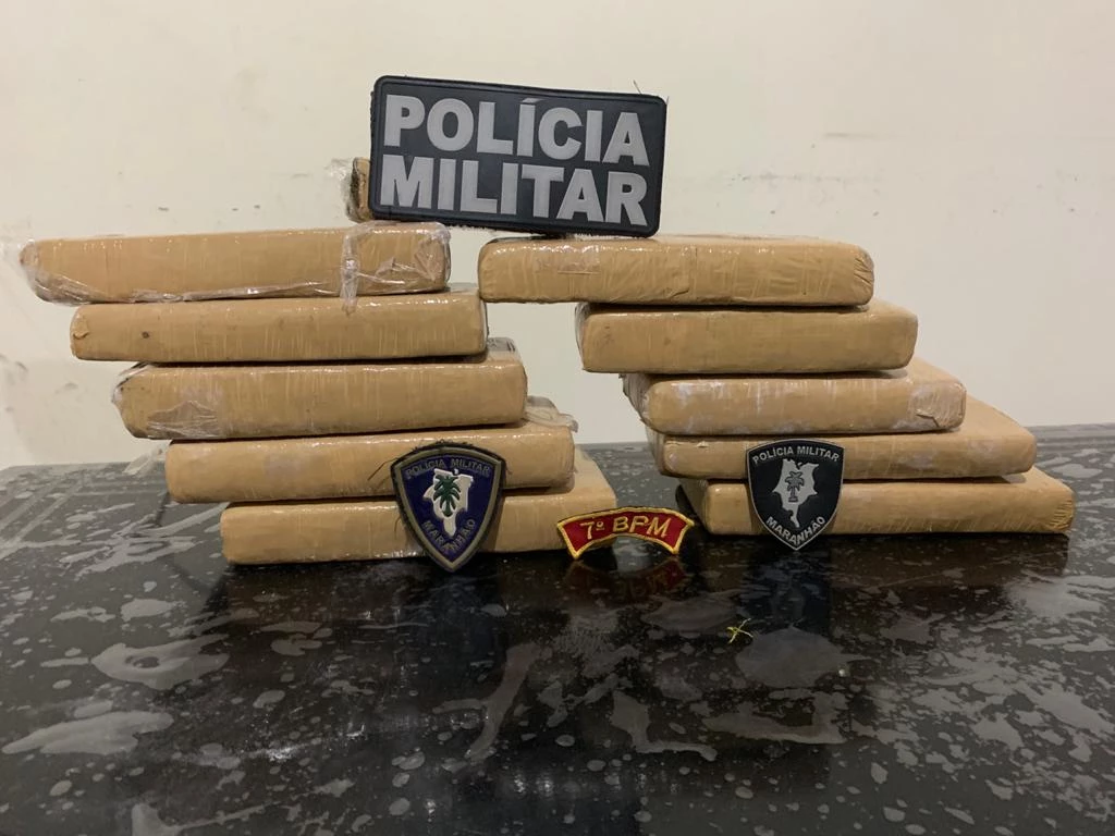 Maconha era transportada de São Luís a Santa Luzia. Foto: Divulgação/PMMA.