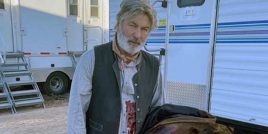 Alec Baldwin durante gravações do filme ''''Rust''''.