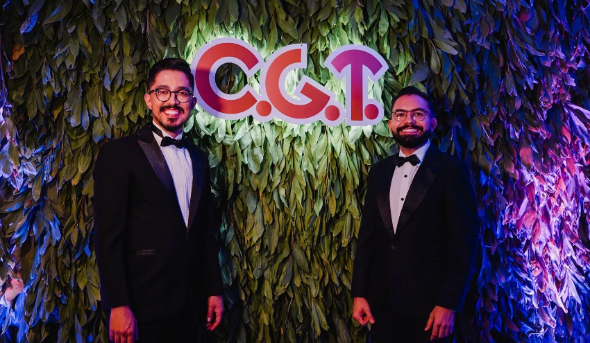 Rafael Nascimento e Flávio Viana recebem convidados. Foto: Isaque Mota.