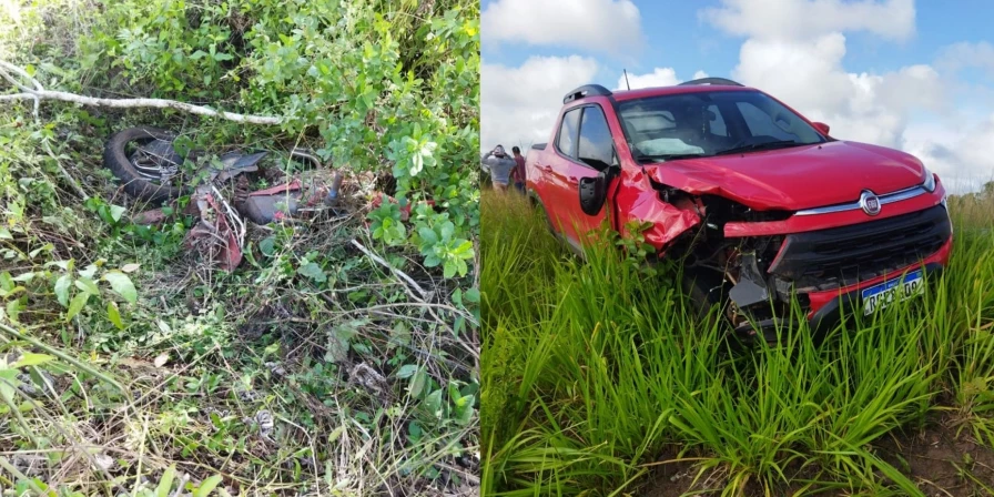 Veículos envolvidos no acidente na BR-316.