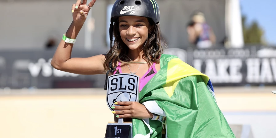 A maranhense Rayssa Leal está na final do Circuito Mundial de Skate Street.