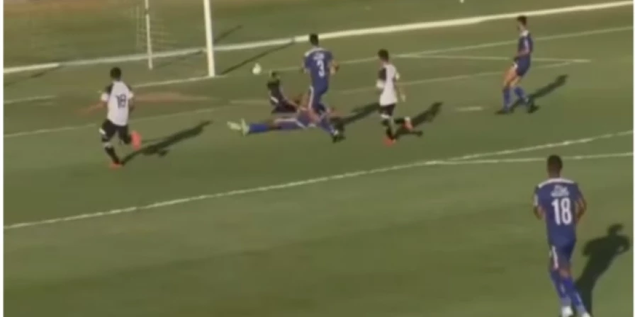 Um dos gols marcados pelo "Vozão" contra o time maranhense