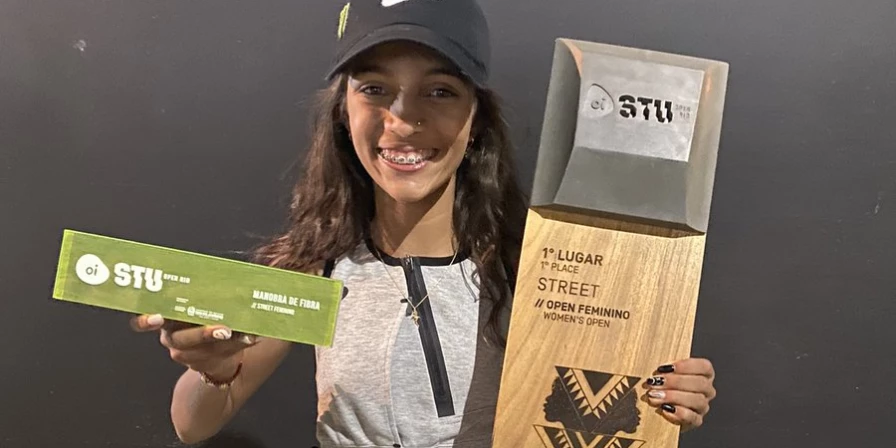 Rayssa Leal é a campeã do skate street feminino no STU Open Rio.