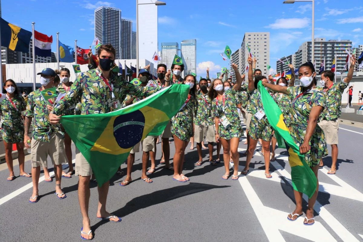 Atletas do Time Brasil na Vila Olímpica de Tóquio 2020 (Foto - Jonne Roriz/COB)