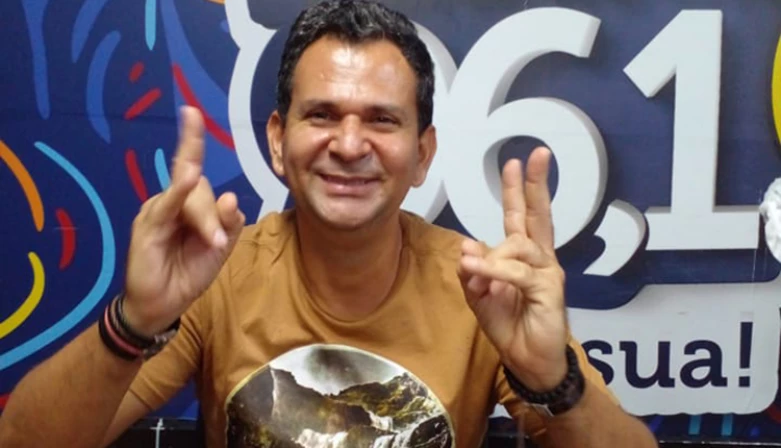 Gargamel no Plugado, na Mirante FM. Foto: Divulgação