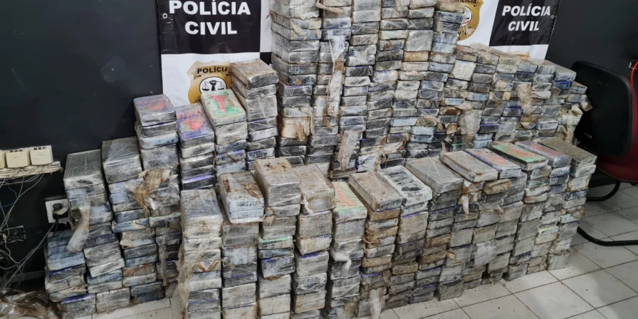 Droga apreendida durante operação no interior do Estado.
