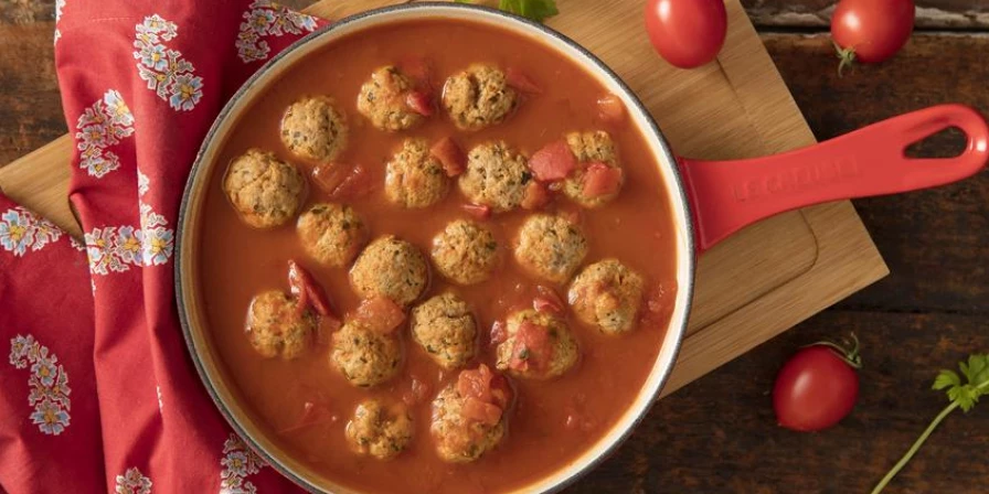 Receita de Almôndega ao molho de tomate.