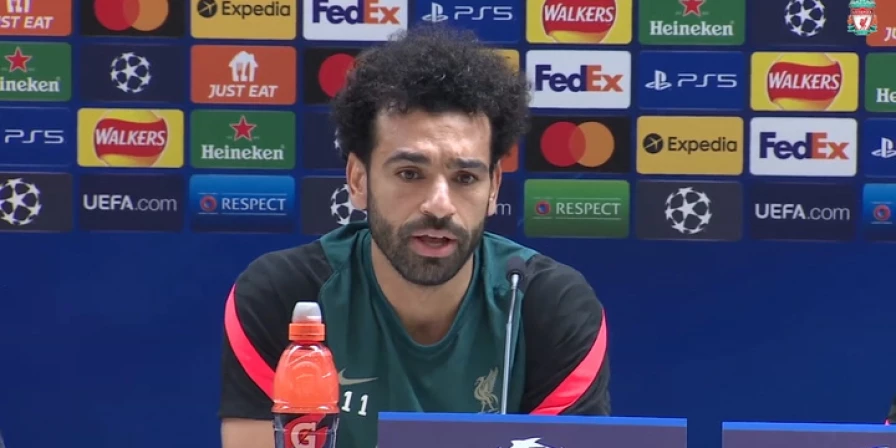 Salah durante entrevista coletiva nesta quarta-feira (25)