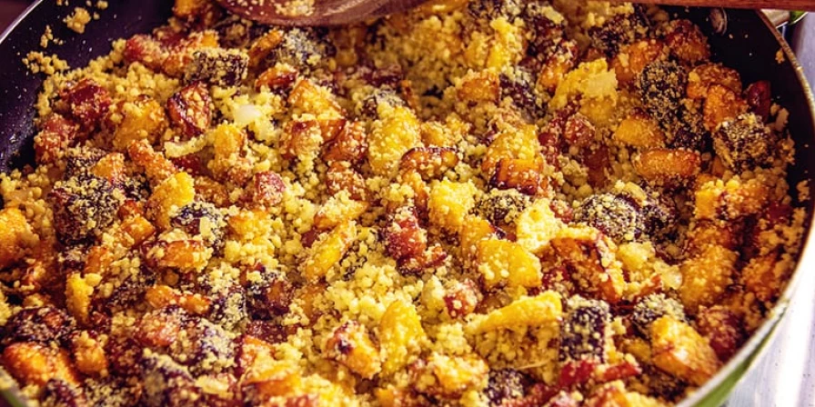Farofa de banana com bacon