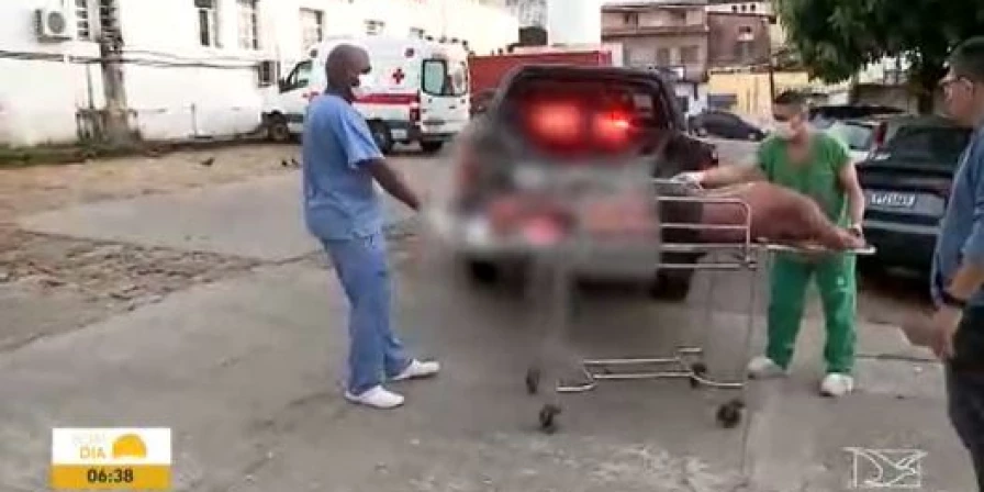 Homem baleado foi socorrido em unidade de saúde de São Luís.
