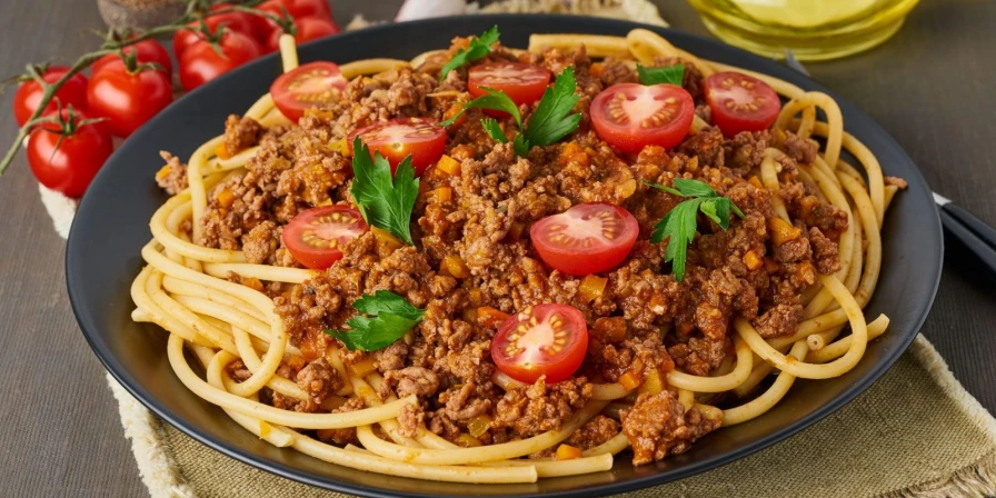 Macarronada de carne moída