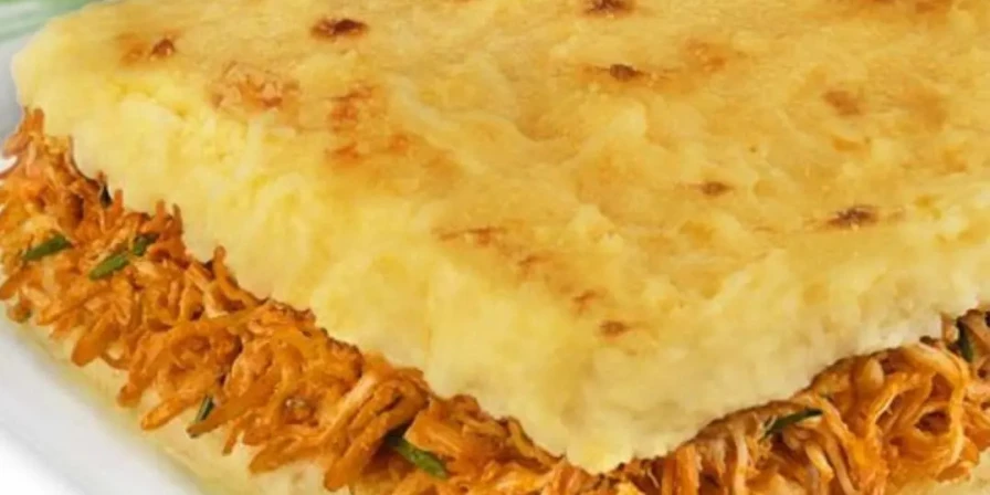 Escondidinho de batata doce com frango