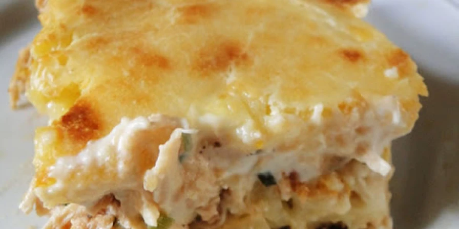 Torta de frango cremosa