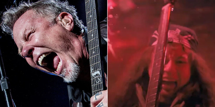 Cena mostra o personagem Eddie Munson tocando guitarra no Mundo Invertido.