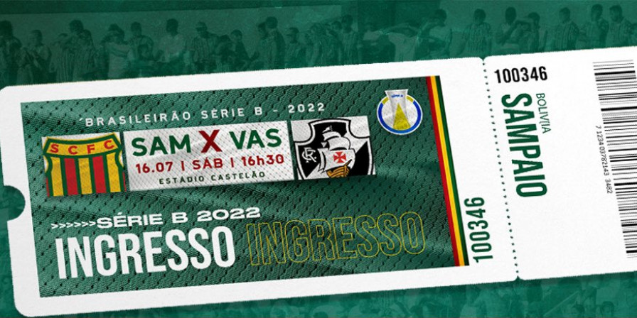 Ingressos para Sampaio e Vasco estão disponíveis no Nhozinho