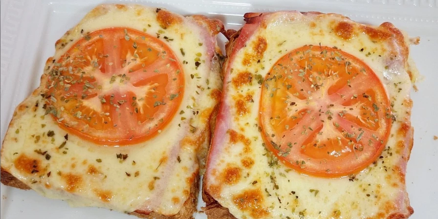 Pizza de pão de forma na airfryer