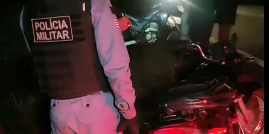 A moto foi recapturada pela PM. (Foto: Reprodução)
