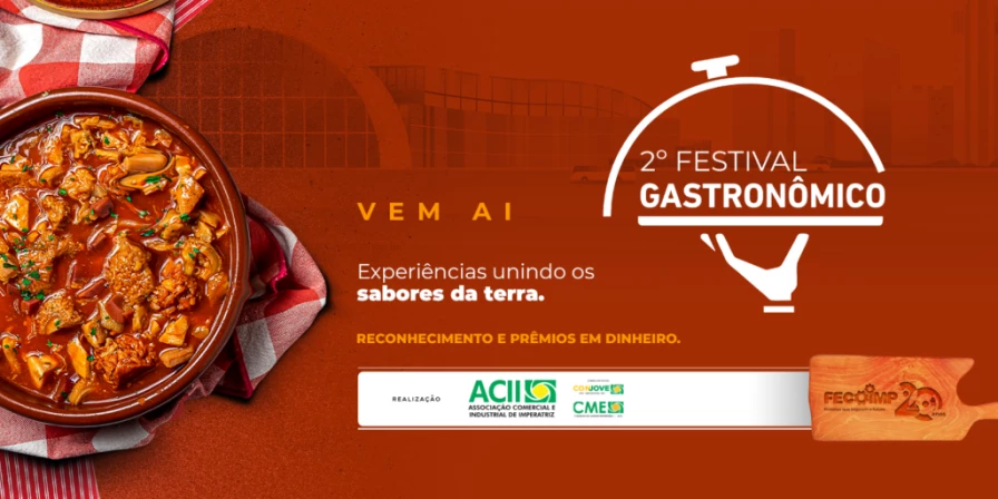 Inscrições para o Festival Gastronômico ocorrem de 15 a 31 de agosto.